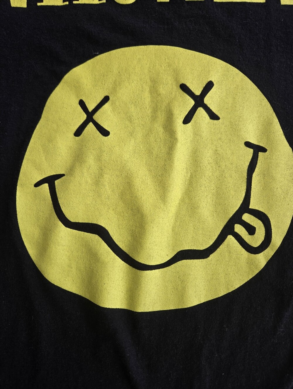 Nirvana Unisex T-Shirt Distressed Logo L - Picture 8 of 10